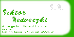 viktor medveczki business card